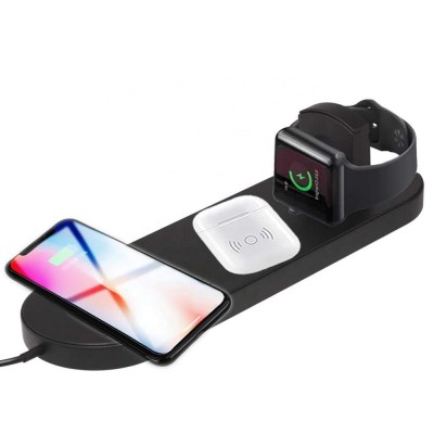 Guangdong Newest Design 3 in 1 Quick Wireless Charging Pad for Smart Watch Series 4/3/2/1 and All Qi-Enabled Mobile Phones