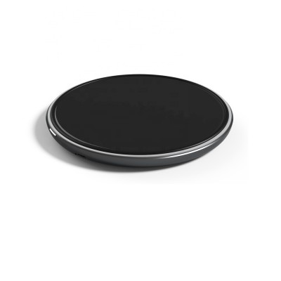 Glossy Surface Design Fast Wireless Charger Pad for iPhone XS and Samsung S9 and Qi-enabled Device with Breathing Light Function